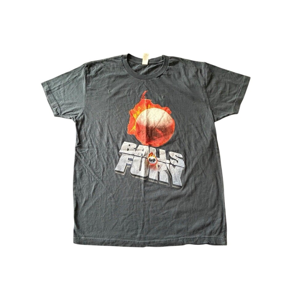 Vintage Balls of Fury Shirt Adult Large Blue Christopher Walken Movie Promo